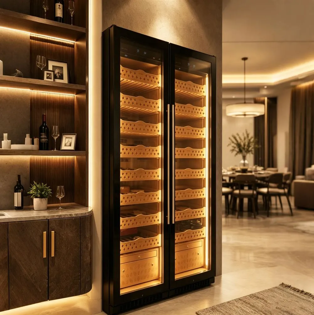 VIPHONYA Stainless Steel Cigar Cabinet Dual Zone, Household view 2