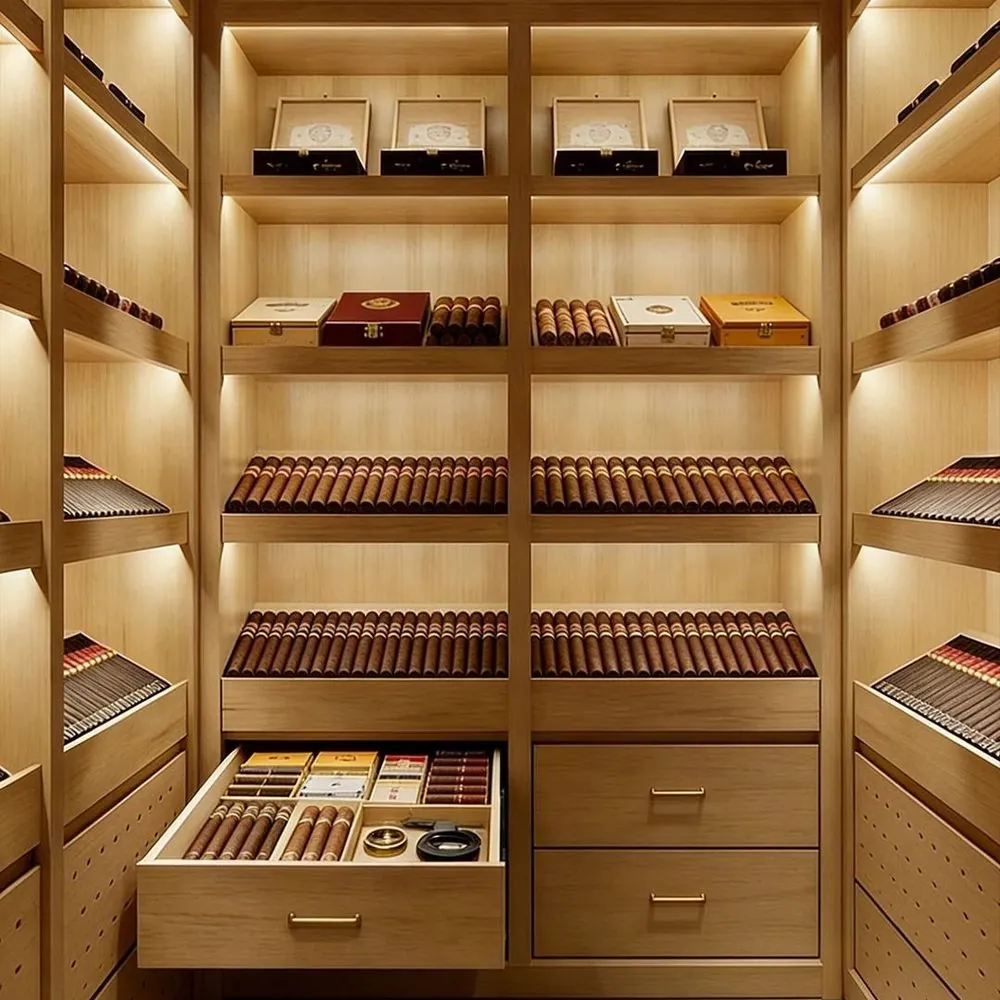 VIPHONYA Stainless Steel Cigar Humidor Cabinet 448L Digital