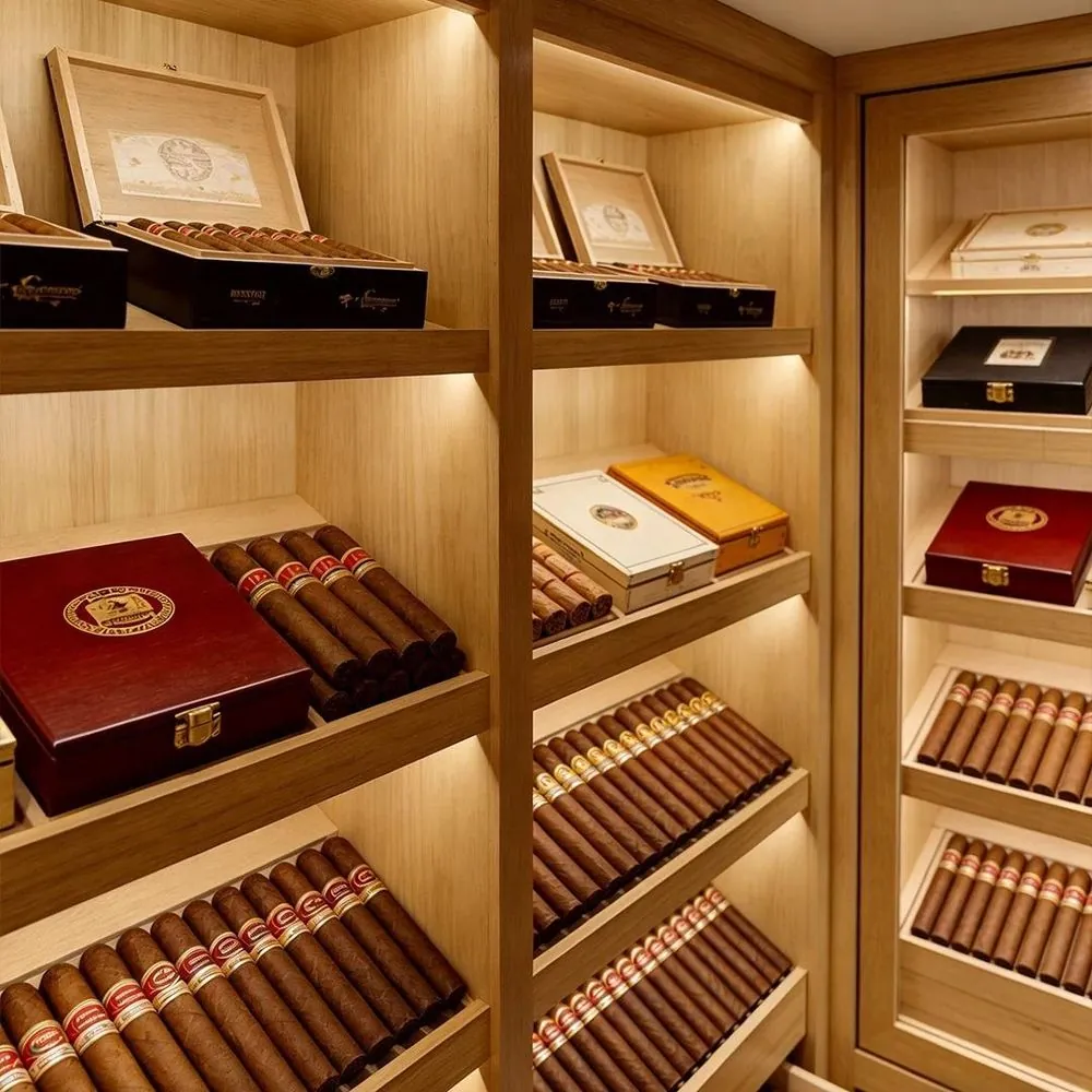 VIPHONYA Stainless Steel Cigar Humidor Cabinet 448L Digital view 3