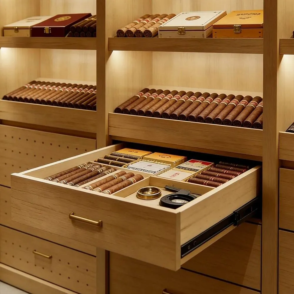 VIPHONYA Stainless Steel Cigar Humidor Cabinet 448L Digital view 5