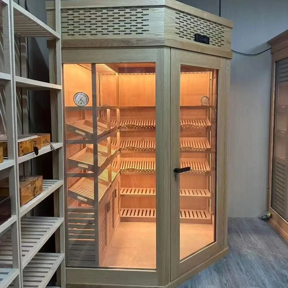 Stainless Steel Cigar Cellar Cooler 288L, Digital Temperature Control view 2