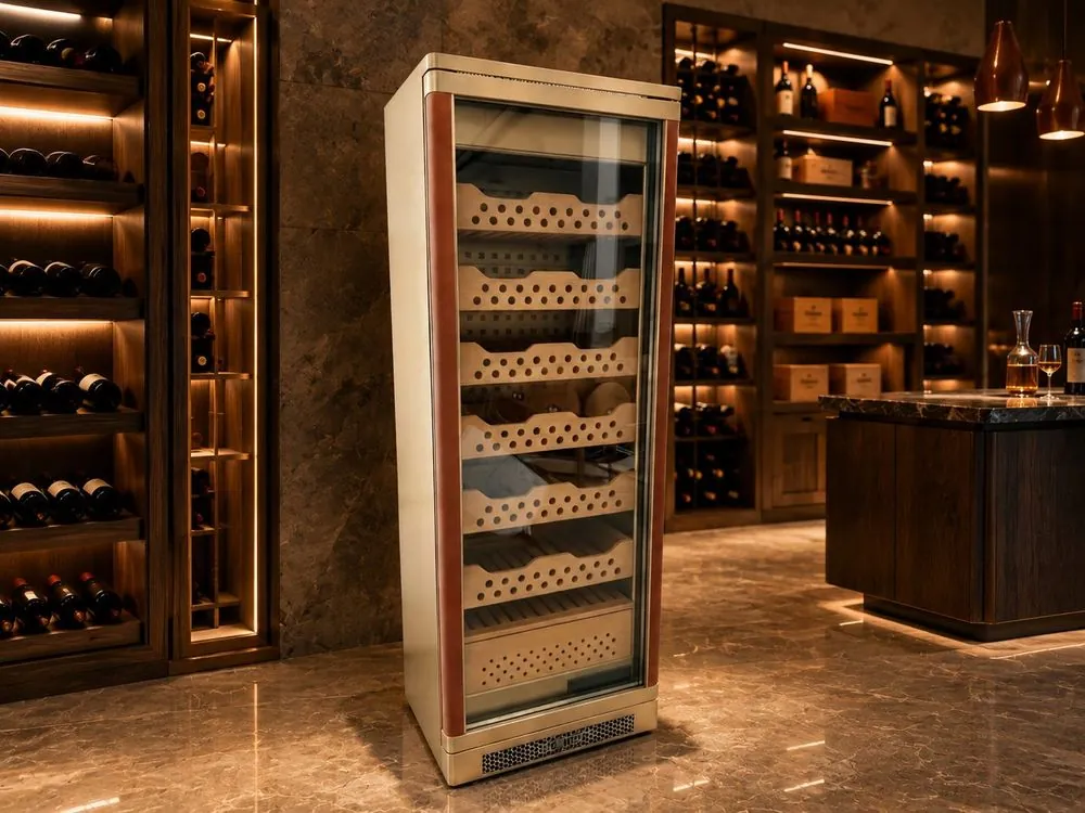 Electric Stainless Steel Cigar Humidor Cabinet Wholesale (RM-034)
