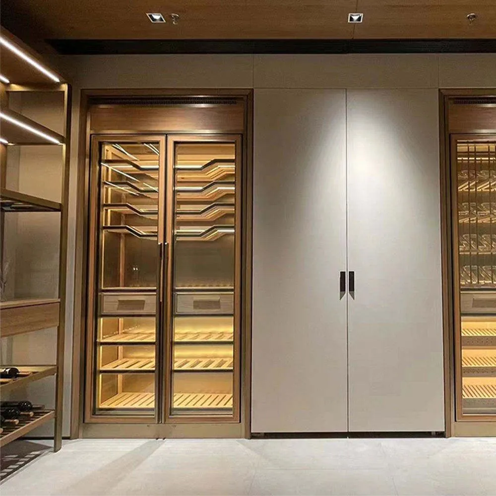 Wine Display Cabinet with Glass Door, Stainless Steel Refrigerator view 5
