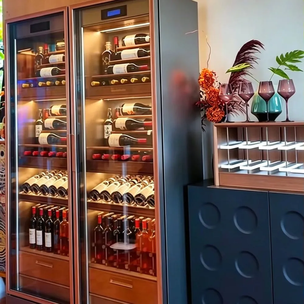 RM-009 Dual-Zone Stainless Steel Wine Refrigerator Cabinet