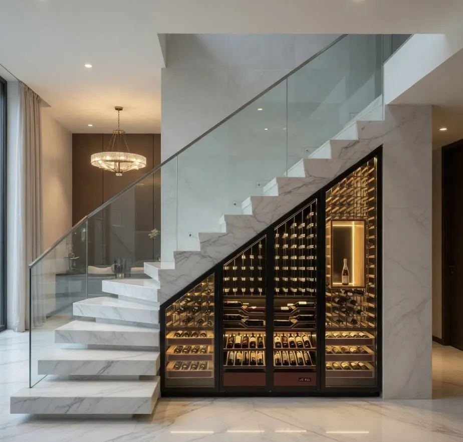 Temperature-Controlled Wine Cabinet 100L, Stainless Steel Dual Zone