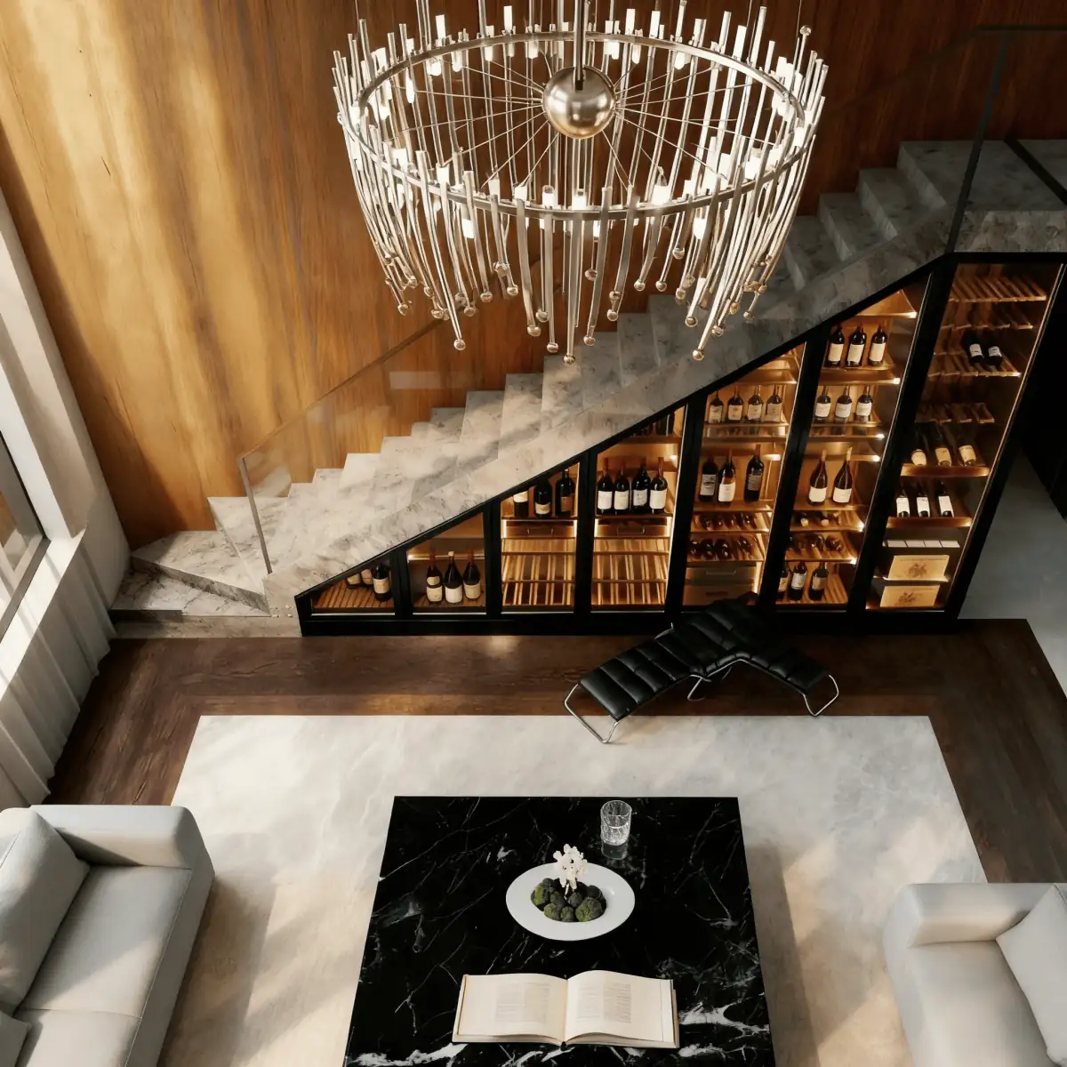Custom Curved Stainless Steel Wine Cellar Cabinet with Single-Zone Cooling view 3